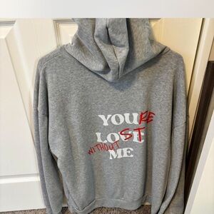 Gray Graphic Hoodie